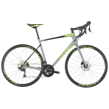 Bicicleta de carrera CUBE ATTAIN GTC RACE DISC Shimano Ultegra Mix 34/50 Gris/Verde 2018 0